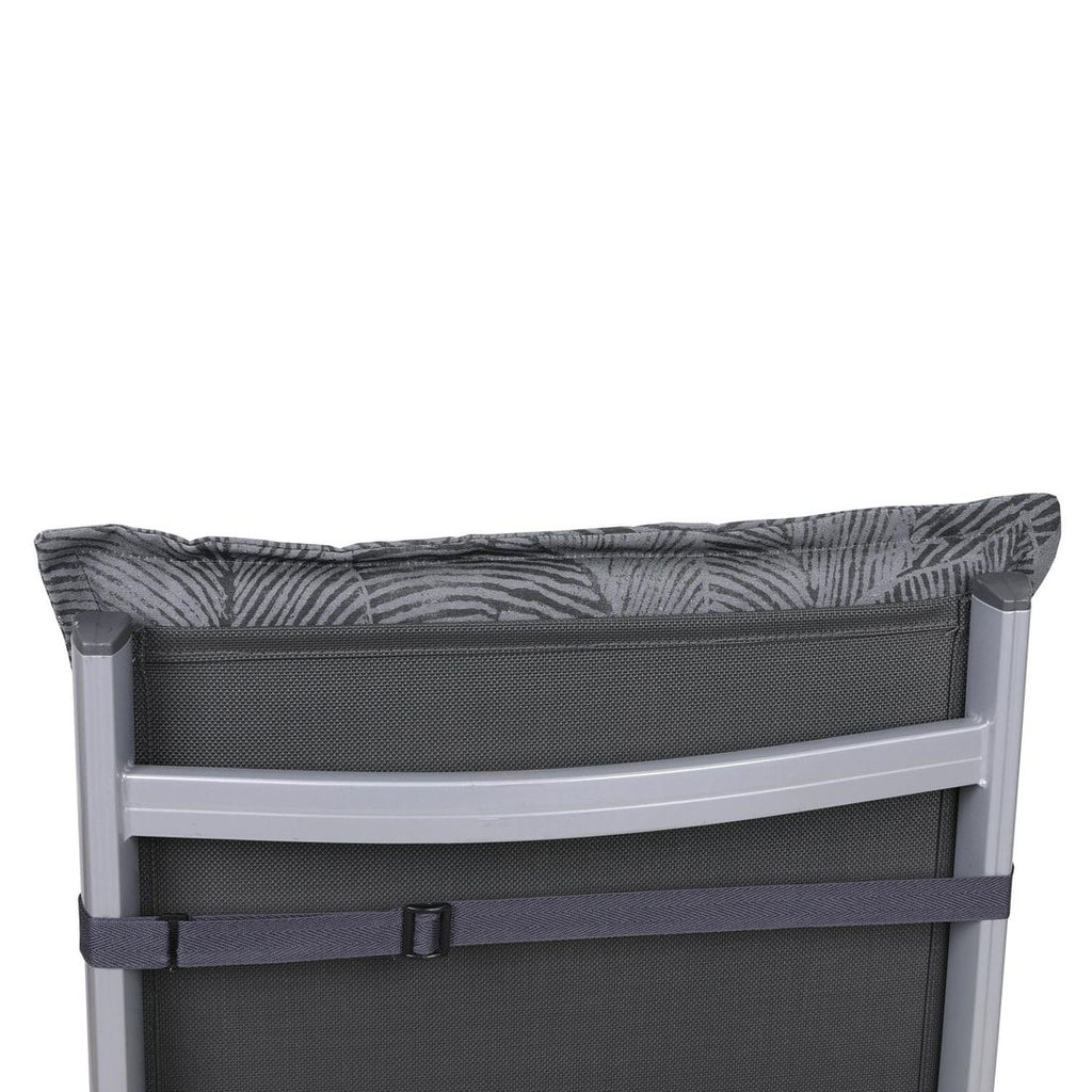 Nærbilde av solsengpute 60x190 cm blandingsstoff antrasitt - GO-DE tekstur