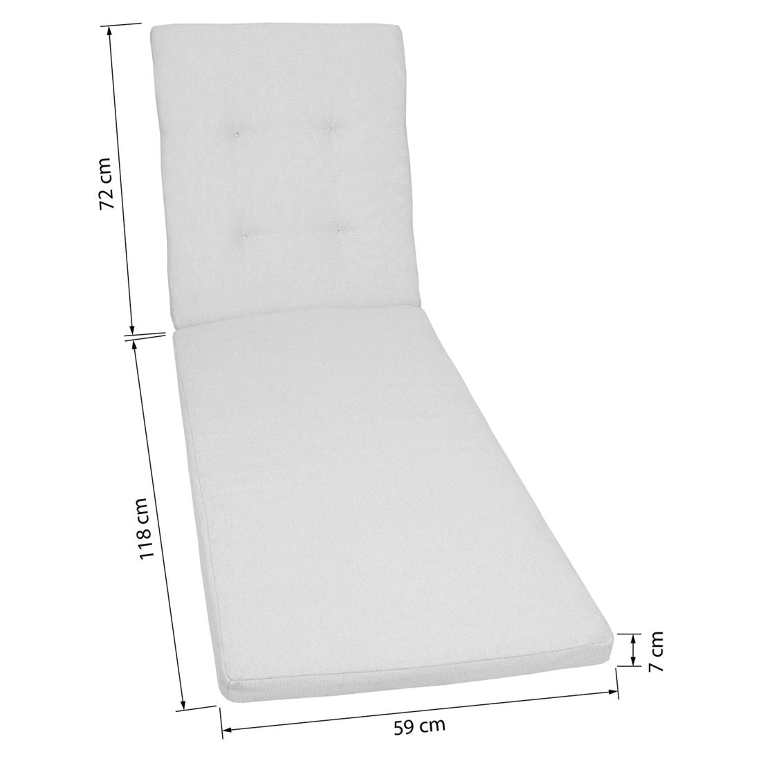 Solsengpute 60x190 cm olefin puder bakside
