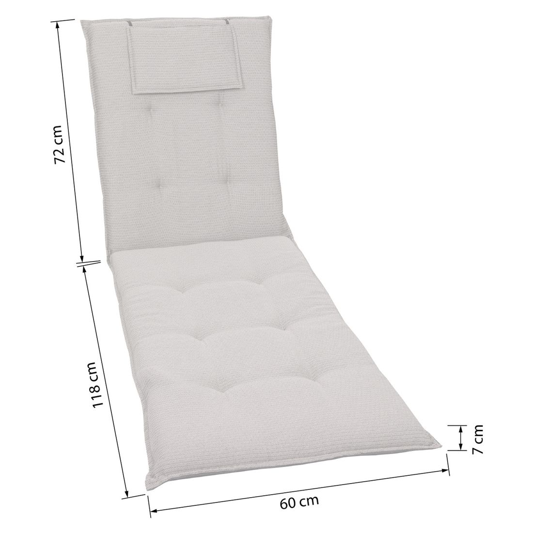 Solsengpute 60x190 cm polyester taupe - GO-DE bakside