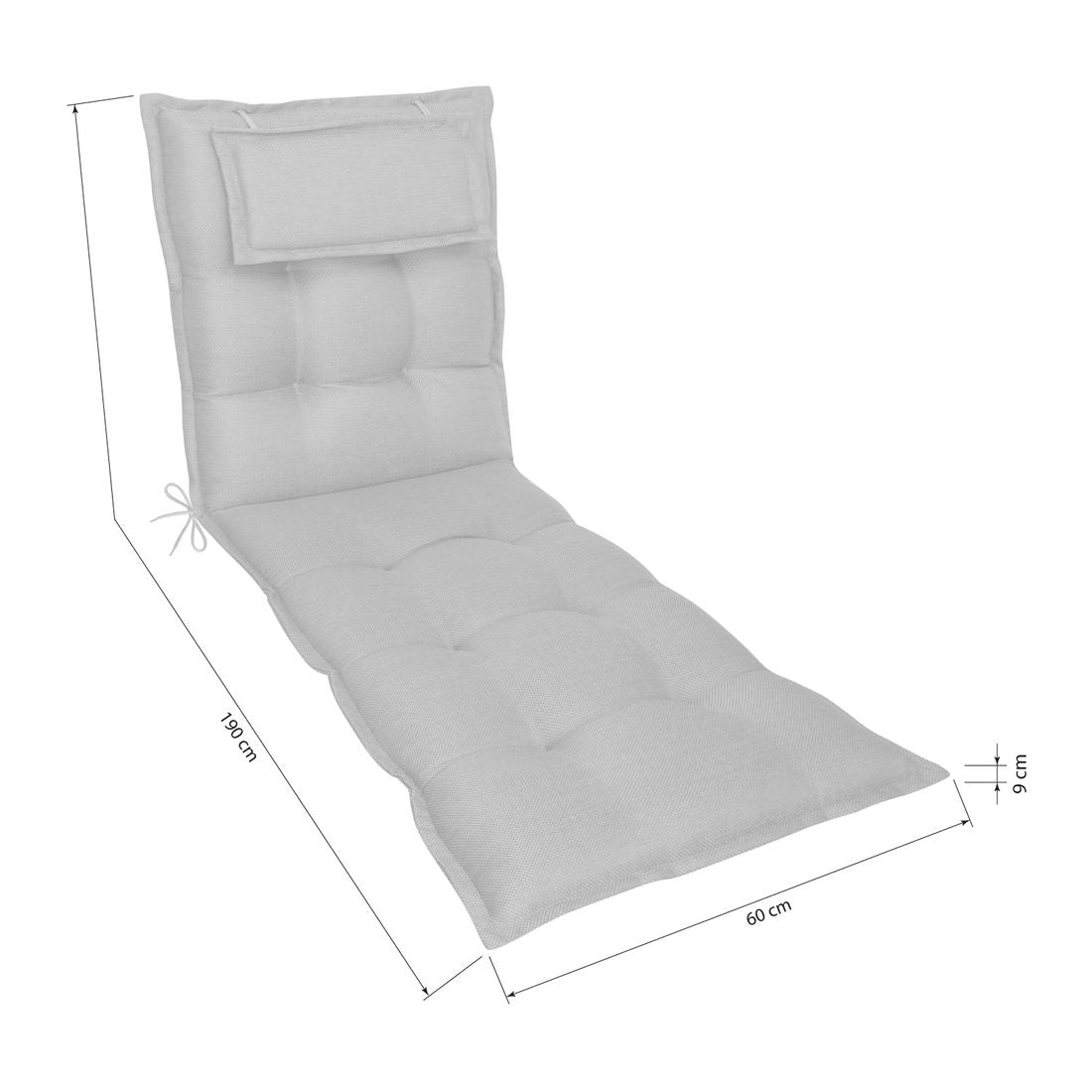Solsengpute Capri 60x190 cm kunstfiber petrol bakside