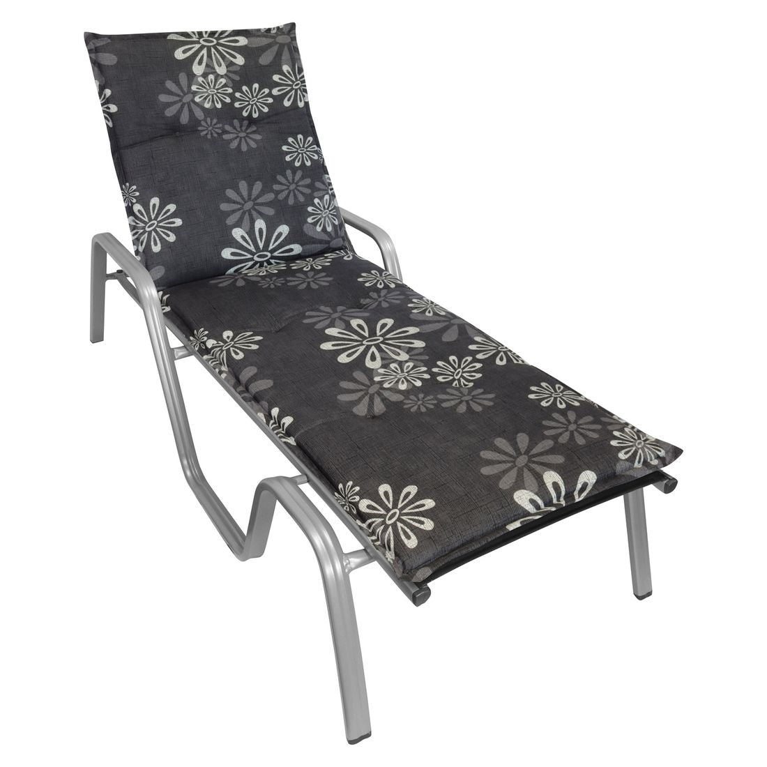 Detalj av solsengpute Florence antrasitt 60x190 cm blandingsstoff materiale