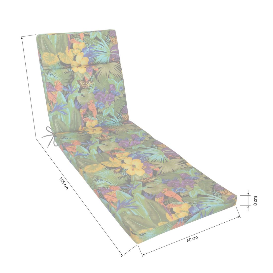 Solsengpute Florida akryl 60x195 cm flerfarget bakside