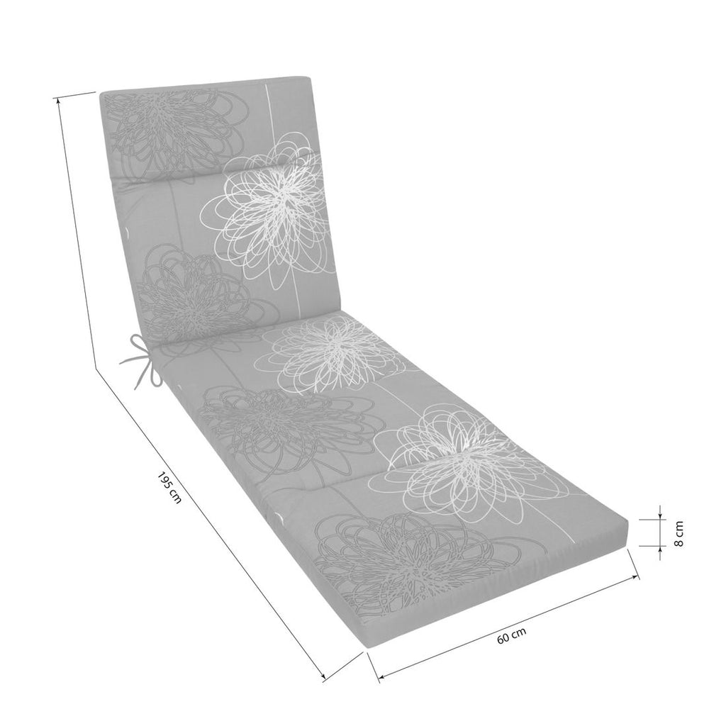 Solsengpute Florida antrasitt 60x195 cm bomull bakside