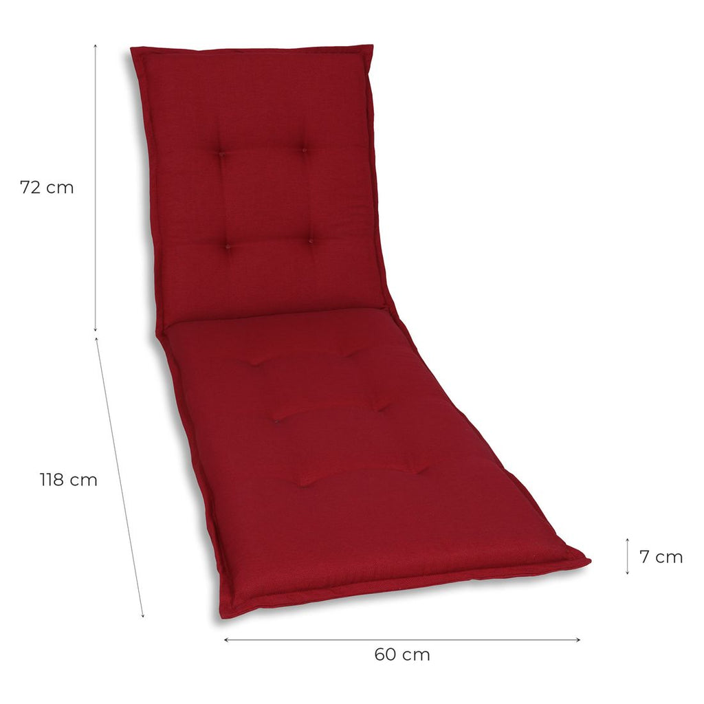 Solsengpute polyester 60x190 cm rød bakside