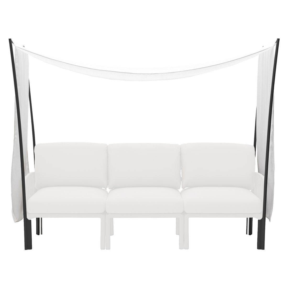 Detalj av Solskjerm Komodo Ombra 3 plast 235 cm antrasitt