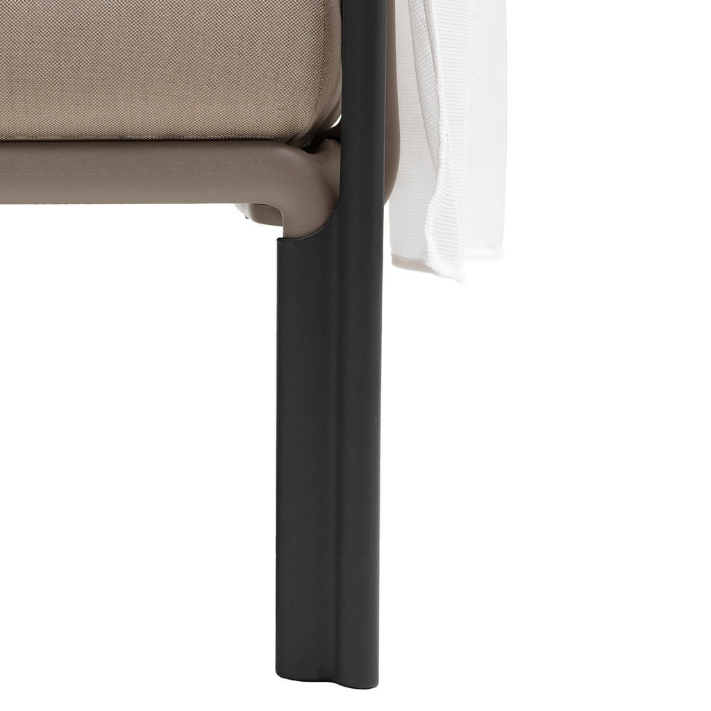 Sidevisning av Solskjerm Komodo Ombra 3 plast 235 cm antrasitt