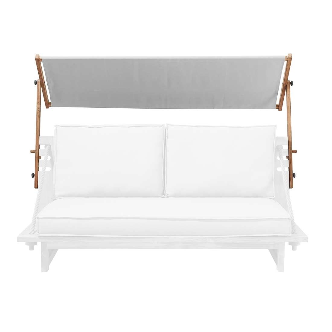Solskjerm til 2-seter sofa Robinson teak/olefin med teakramme og Olefin stoff