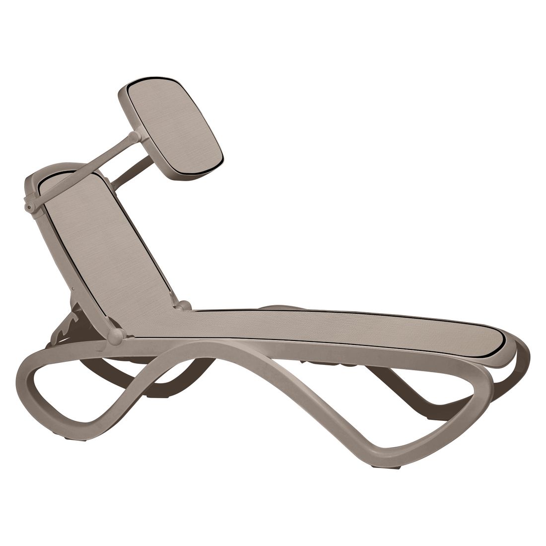 Montert soltak til solseng Alfa Omega Eden Tropico 53x41 cm taupe i hagen