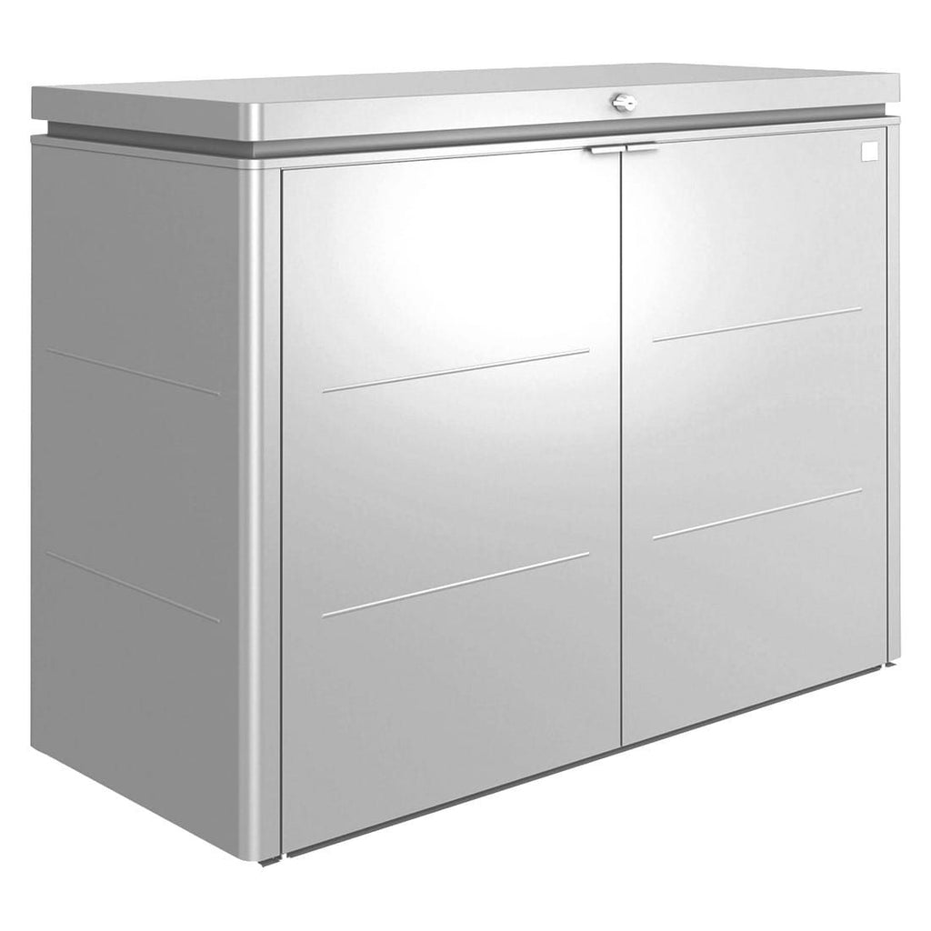 Søppelkasseskjuler Highboard 160x70 cm sølv metall bakside