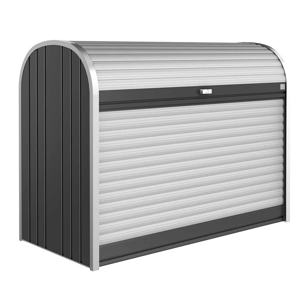 Søppelkasseskjuler Storemax 163x78 cm mørkegrå aluminium bakside