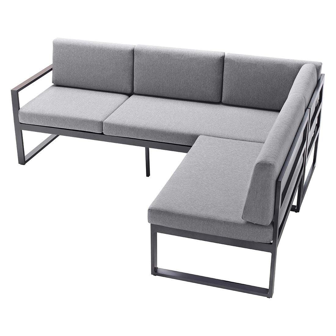 Spise-loungesett Adelaide aluminium 120x80 cm bakside