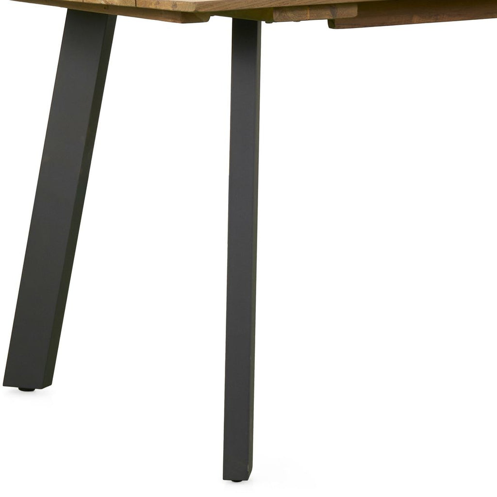 Spise-loungesett Alkas teak/stål 200x100 cm - OUTLIV med puter