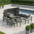Spise-loungesett Anzio aluminium 200x260 cm - OUTLIV forfra