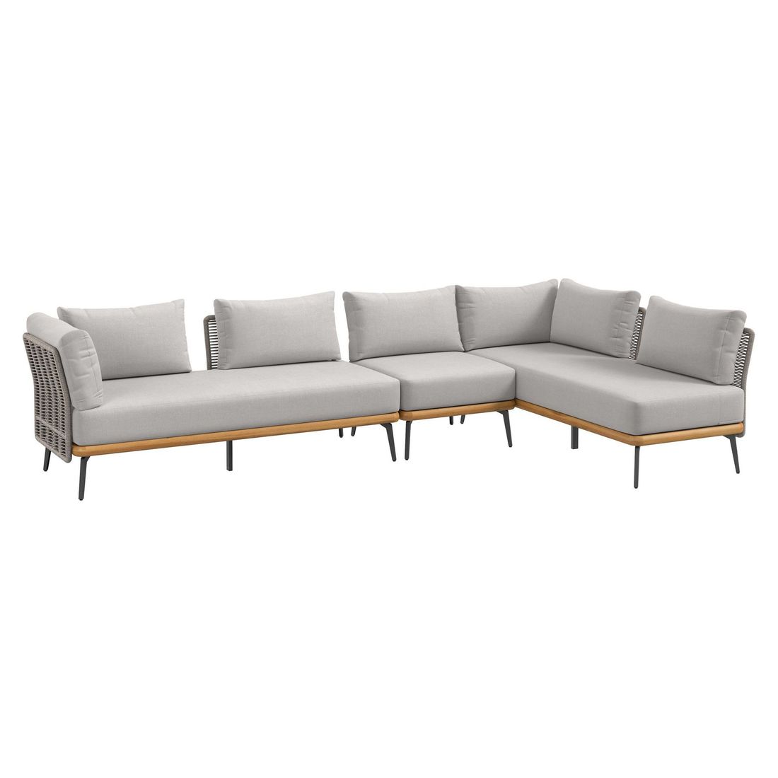 Spise-loungesett Ava akasie tau polyester bakside