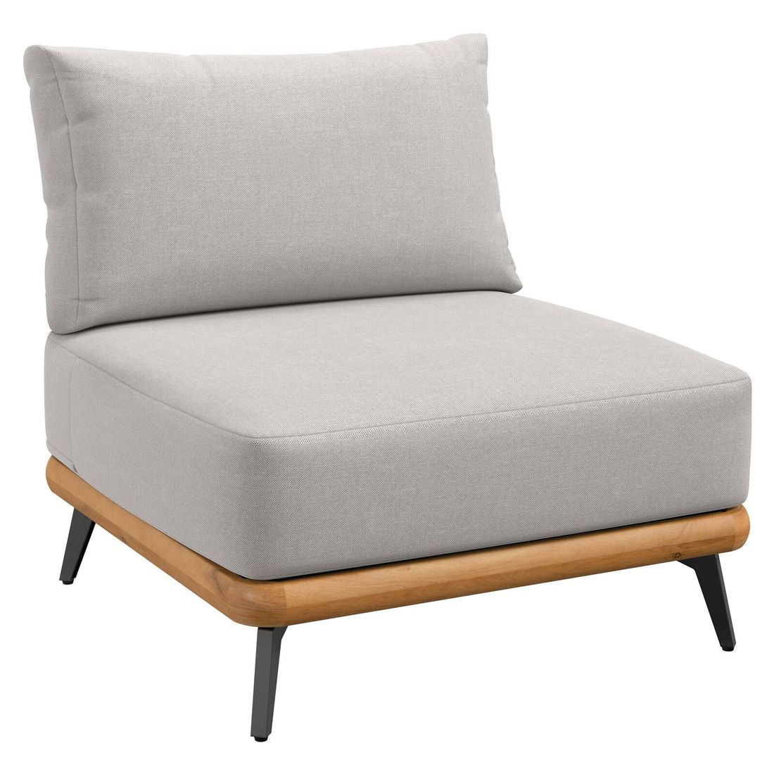 Spise-loungesett Ava akasie tau polyester modul med ottoman