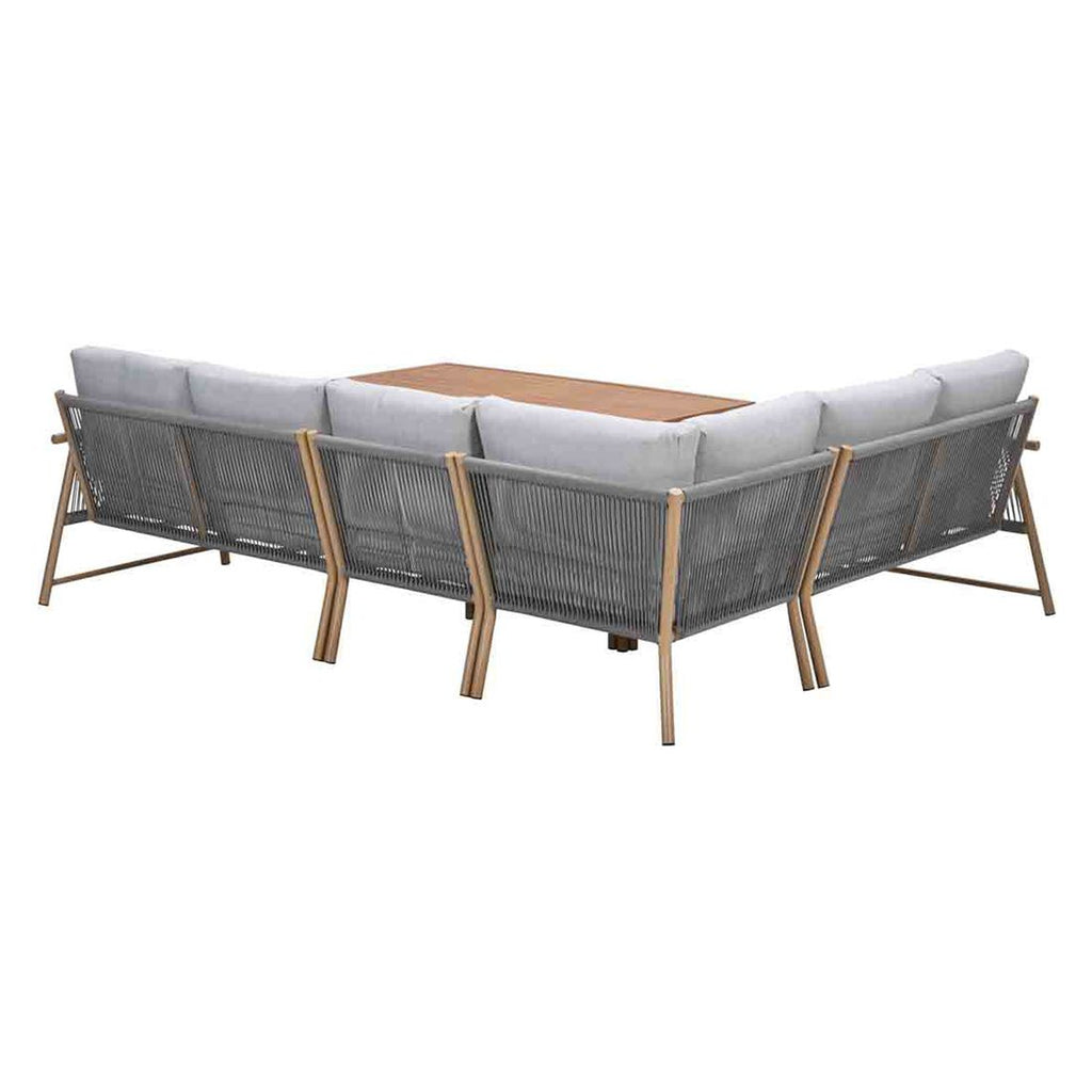 Spise-loungesett Bahama aluminium/tau 160x96 cm - Garden Impressions
