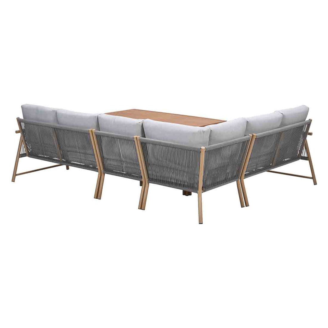 Spise-loungesett Bahama aluminium/tau 160x96 cm - Garden Impressions