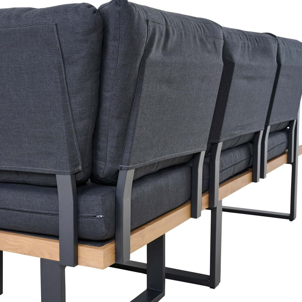 Spise-loungesett Bari aluminium antrasitt - Siena Garden