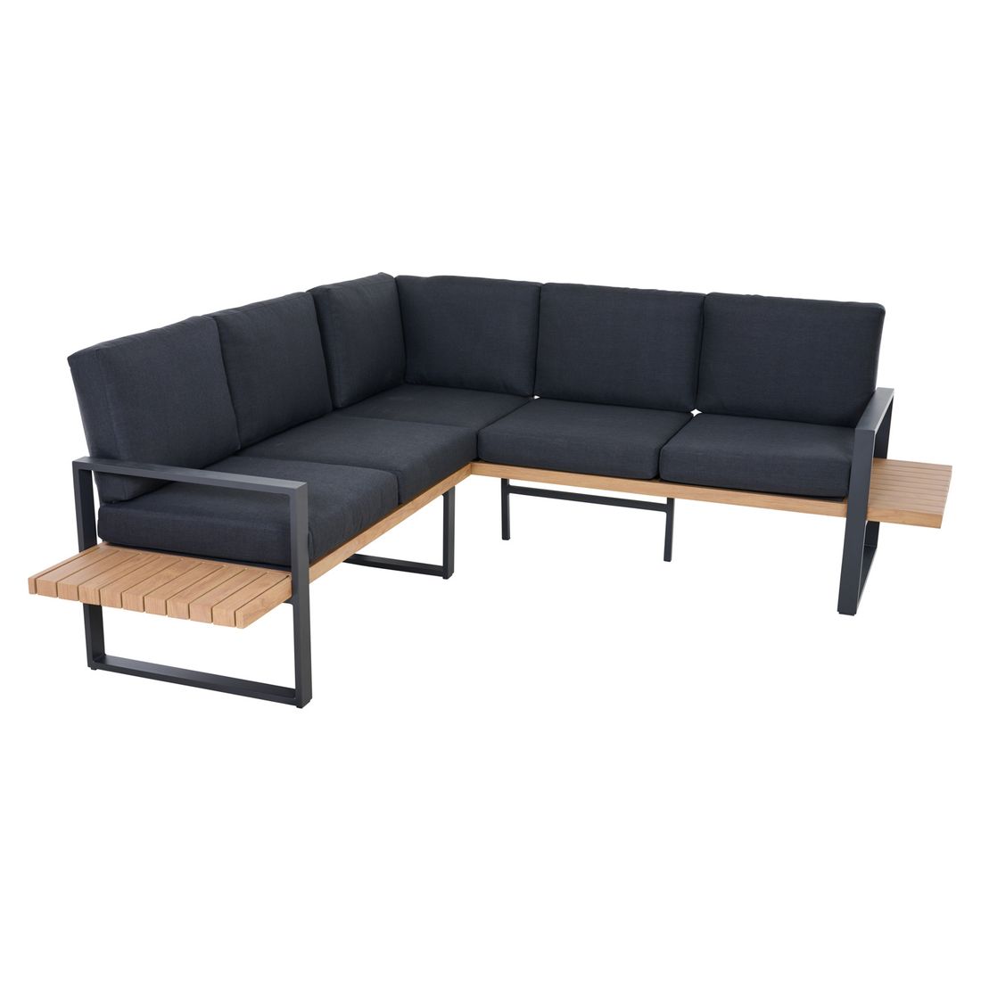 Montert Spise-loungesett Bari aluminium antrasitt - Siena Garden i hage
