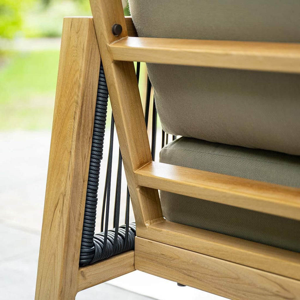 Spise-loungesett Decala aluminium/tau 150x87 cm polstrede puter taupe