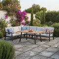 Spise-loungesett Elati aluminium 150x89,5 cm - Garden Impressions forfra