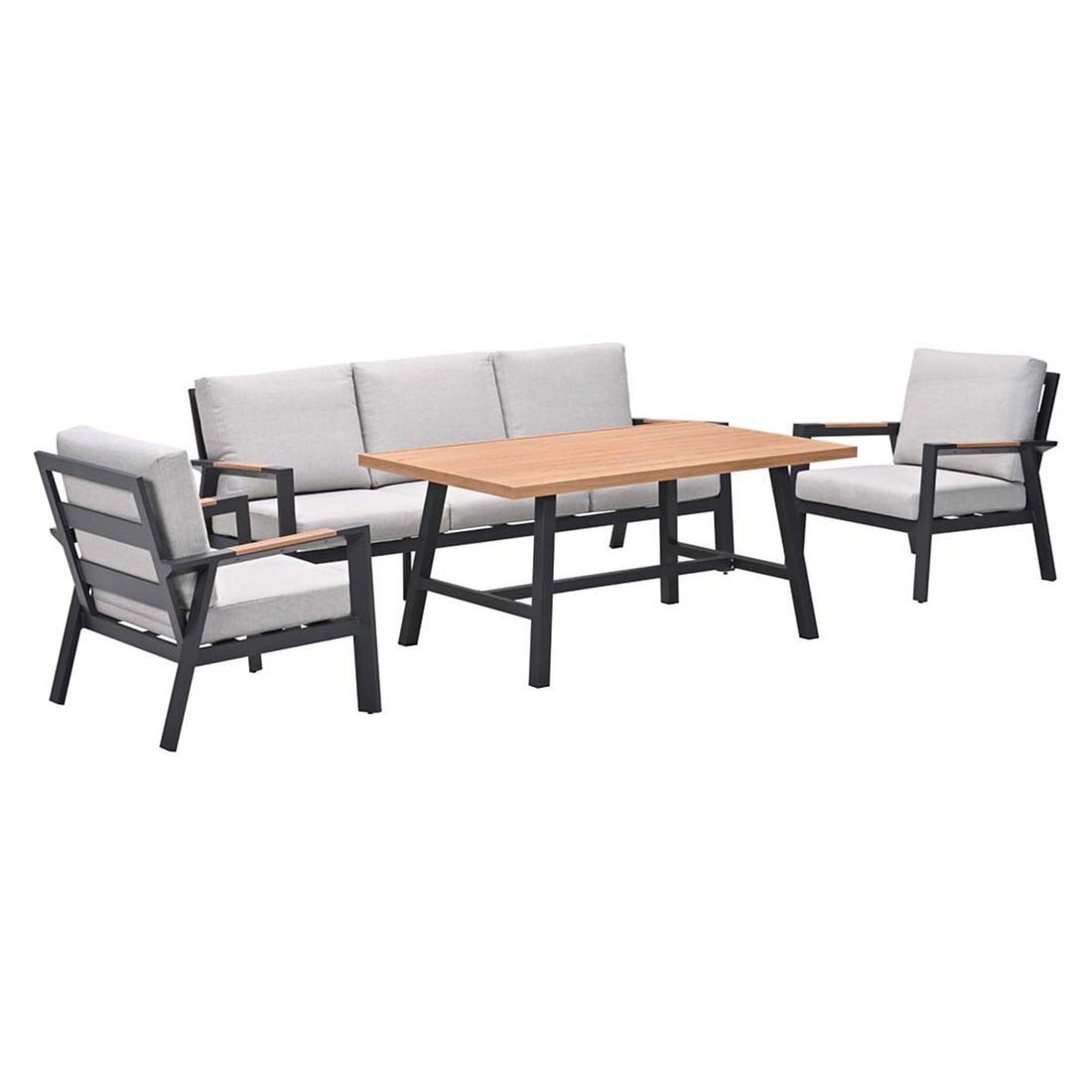 Spise-loungesett Elati aluminium 150x90 cm - Garden Impressions bakside