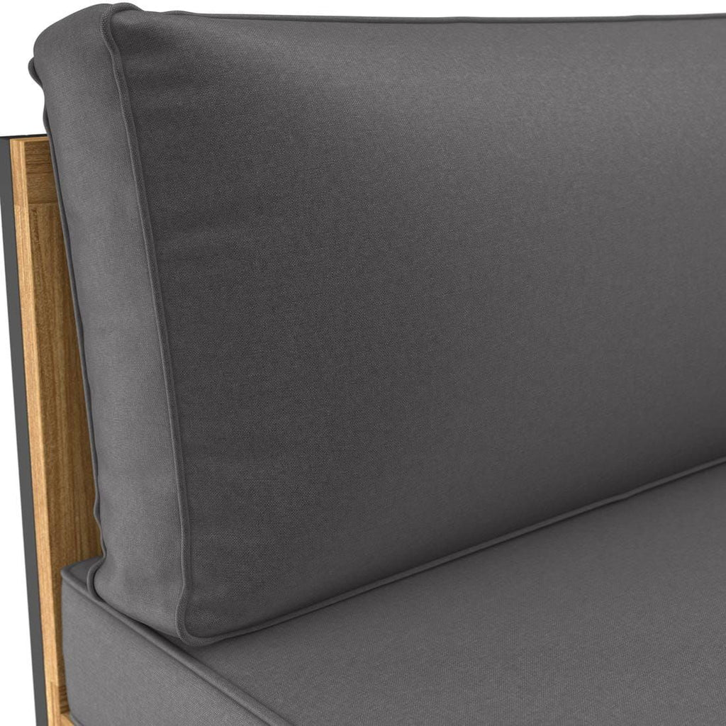 Spise-loungesett Floris stål/akasie 115x68 cm detalj av stålramme