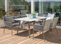 Spise-loungesett Greta aluminium 180x100 cm - Stern forfra