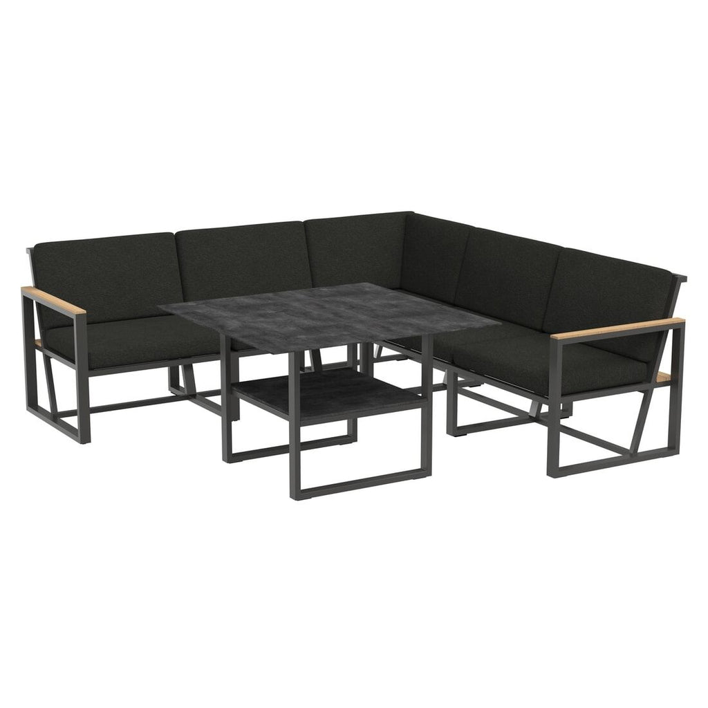 Spise-loungesett Havanna aluminium/utestoff - Sieger detalj av stoff