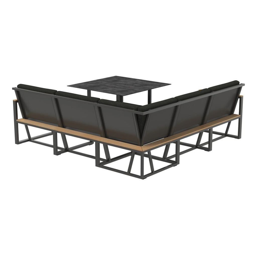 Spise-loungesett Havanna aluminium/utestoff - Sieger montert på terrasse