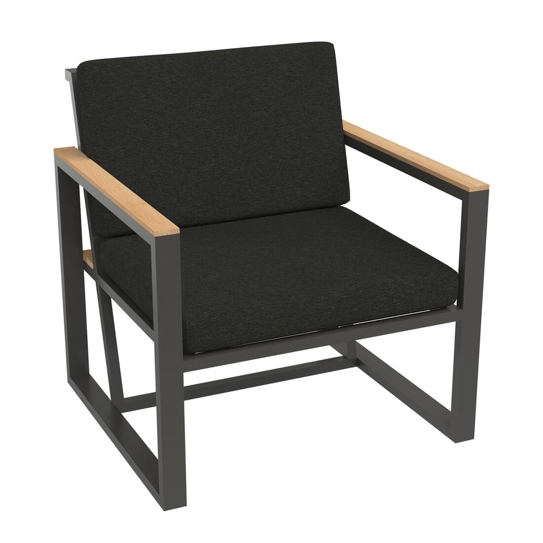 Montert Spise-loungesett Havanna aluminium 222x294 cm på terrasse