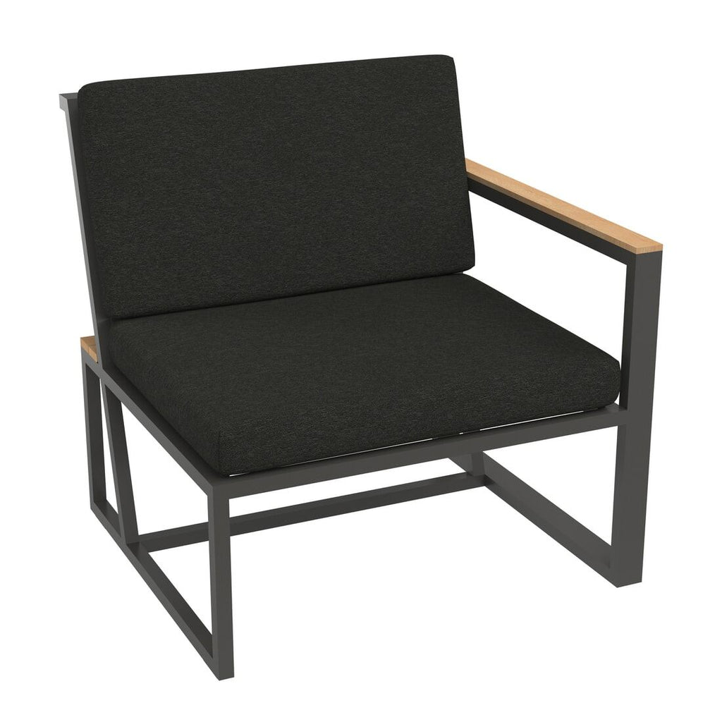 Spise-loungesett Havanna aluminium 222x294 cm i moderne uteområde