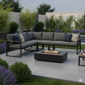 Spise-loungesett Limone aluminium/olefin antrasitt forfra