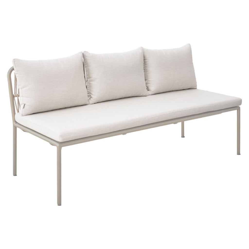 Montert Spise-loungesett Marla aluminium/tau 198x253 cm på terrasse