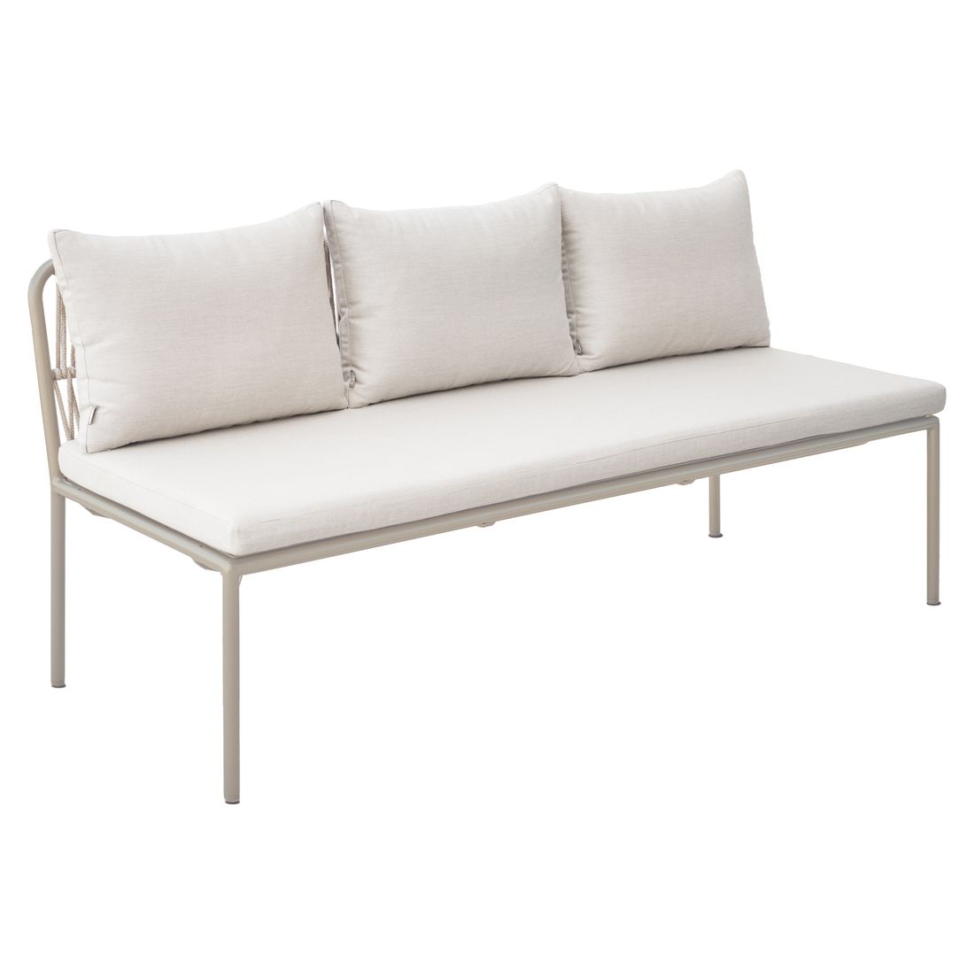 Montert Spise-loungesett Marla aluminium/tau 198x253 cm på terrasse