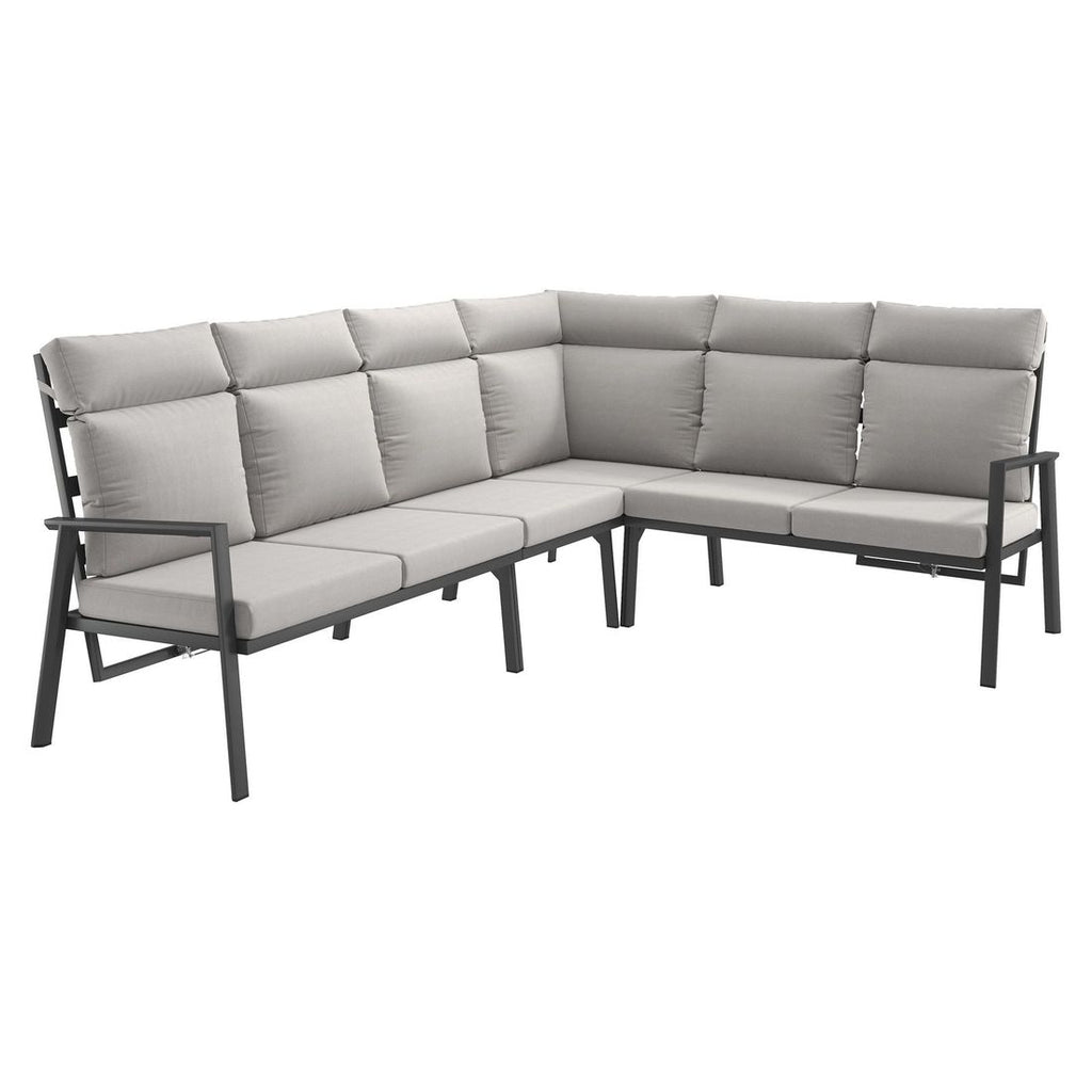 Spise-loungesett Milano aluminium 270x208 cm - OUTLIV forfra