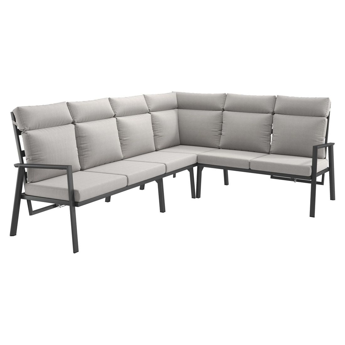 Spise-loungesett Milano aluminium 270x208 cm - OUTLIV forfra