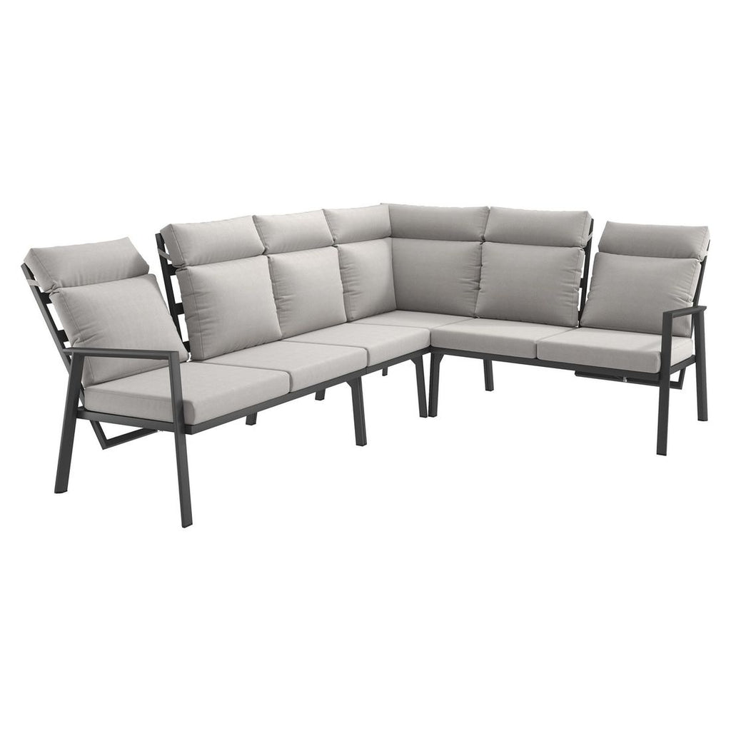Spise-loungesett Milano aluminium 270x208 cm - OUTLIV detalj av aluminiumramme