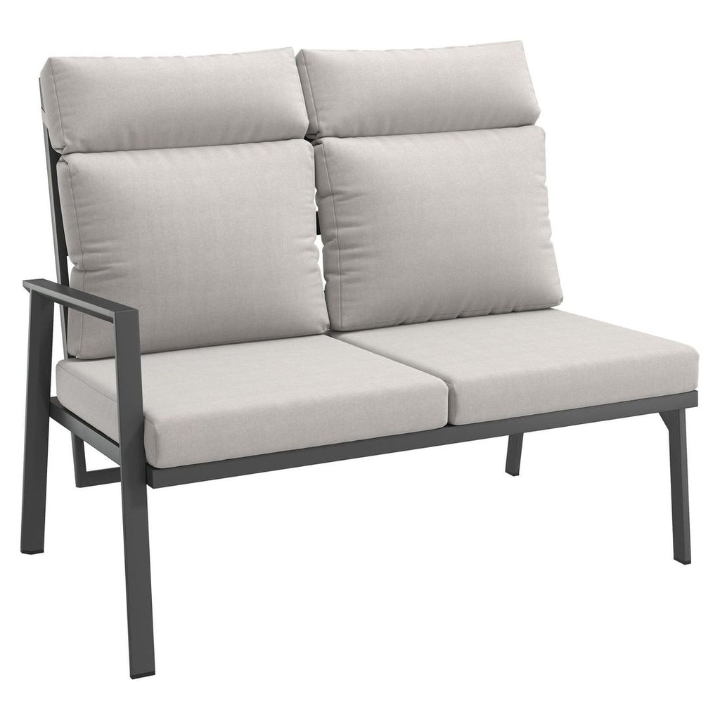 Spise-loungesett Milano aluminium 270x208 cm - OUTLIV ottomane høyre side