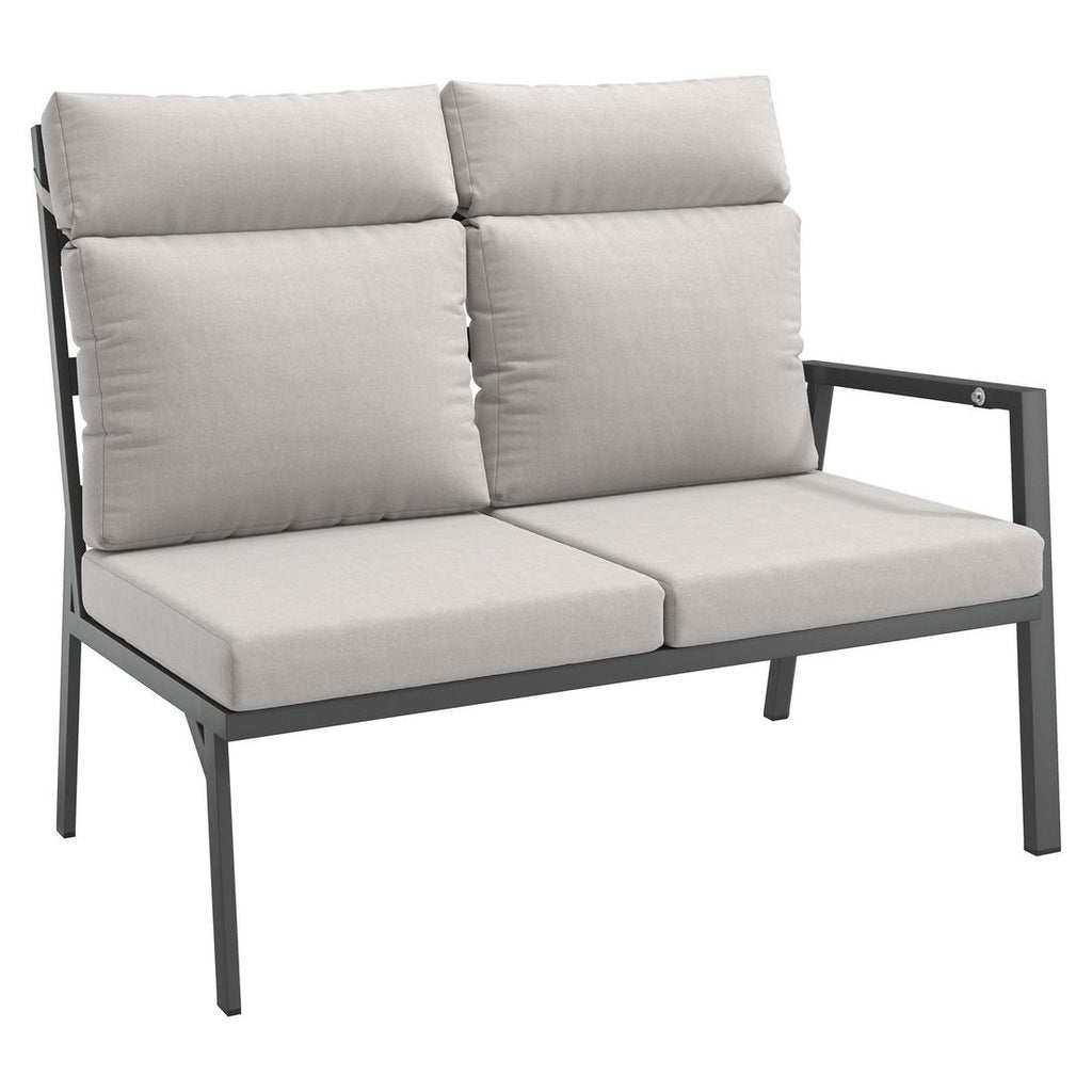 Spise-loungesett Milano aluminium 270x208 cm - OUTLIV antrasitt ramme