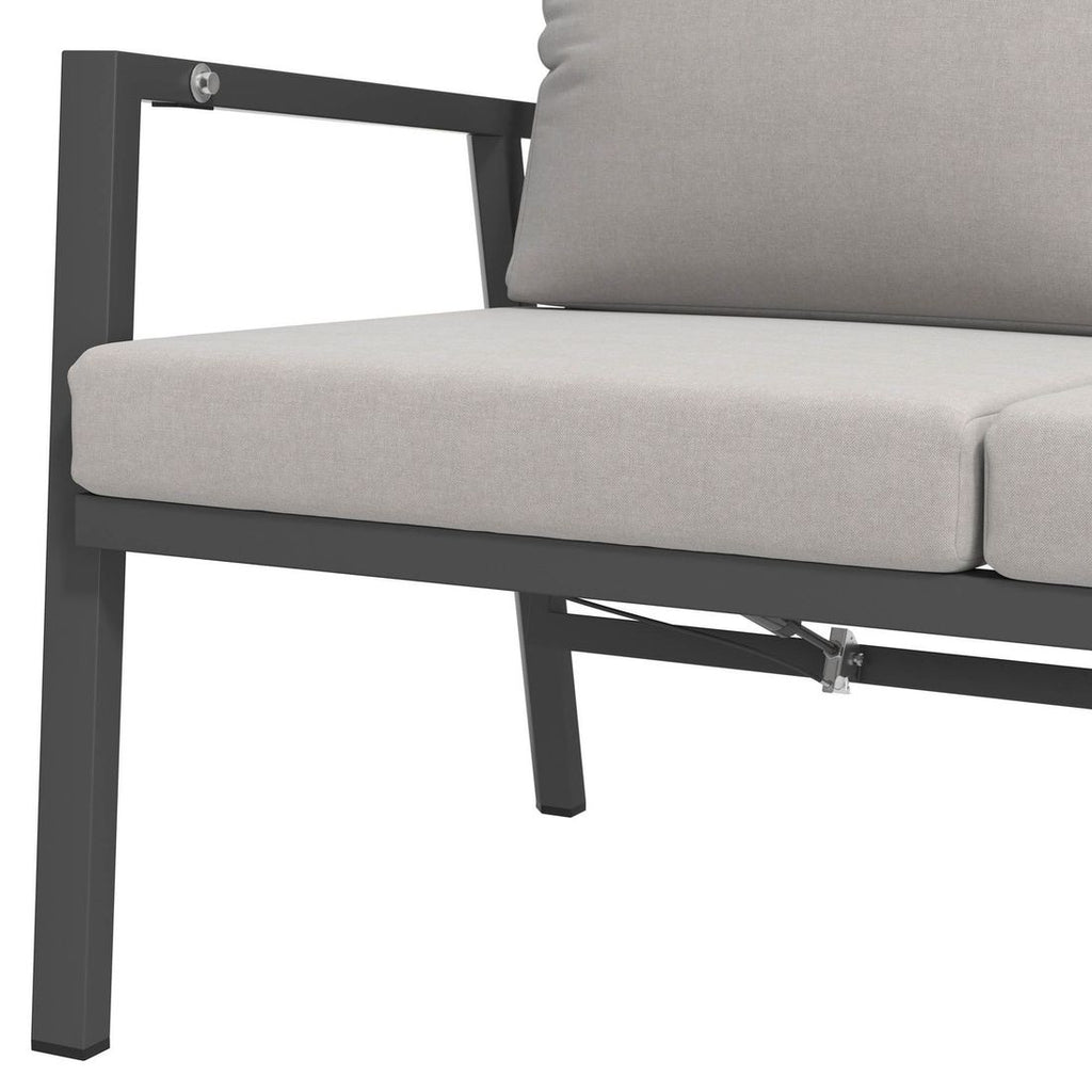 Spise-loungesett Milano aluminium 270x208 cm - OUTLIV tekstilmateriale