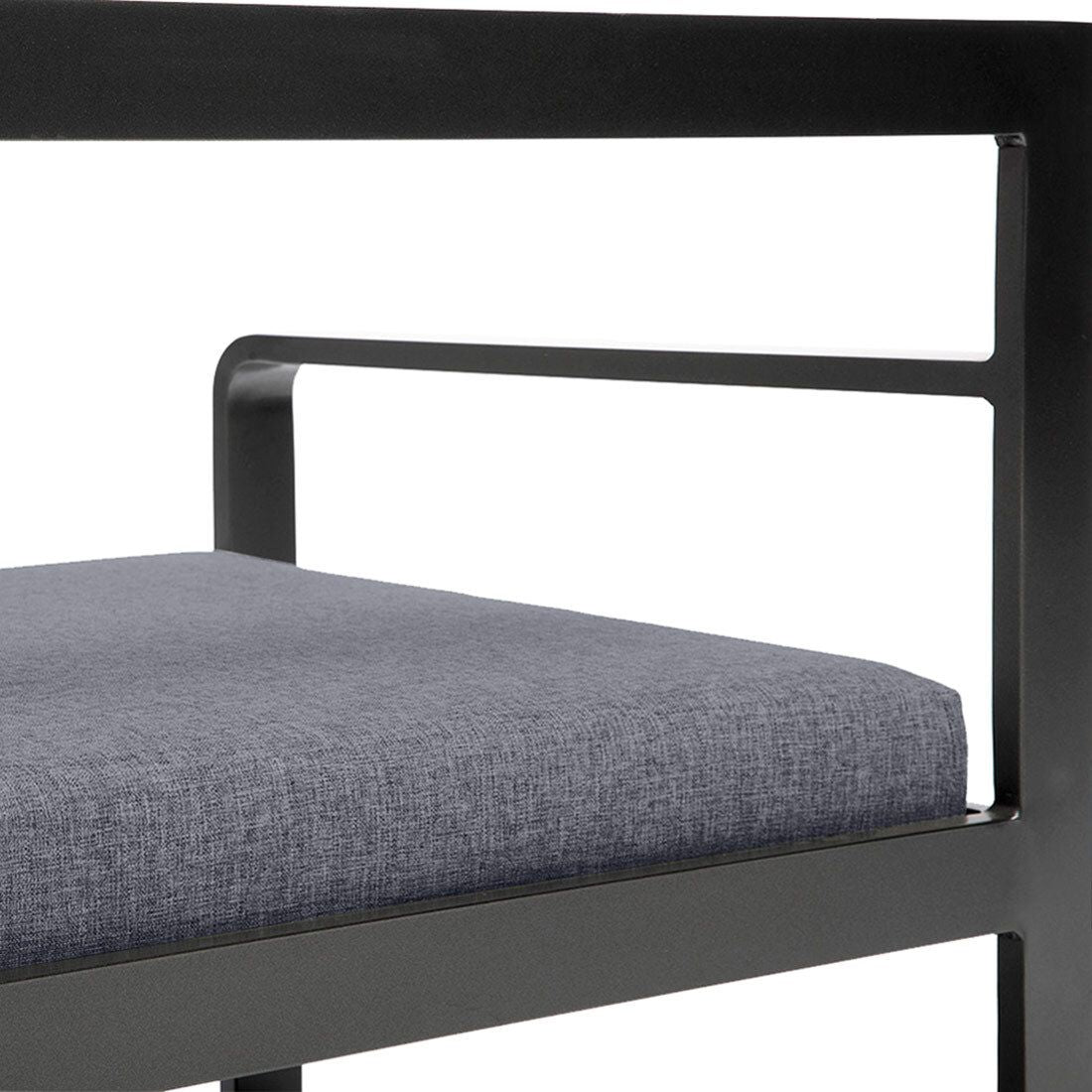 Sittekomfort i spise-loungesett Ocean aluminium 112,5x112,5 cm