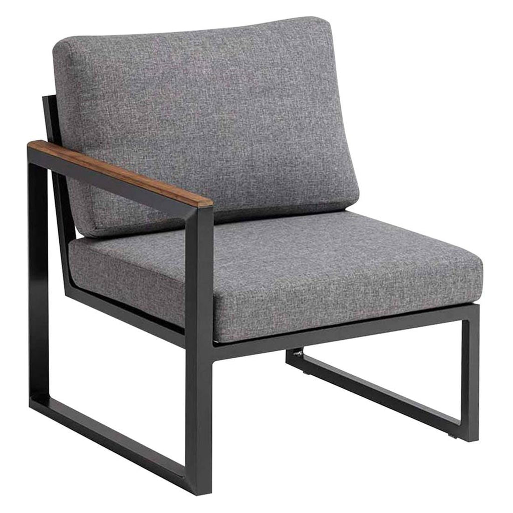 Detalj av spise-loungesett Ocean Skid aluminium HPL antrasitt