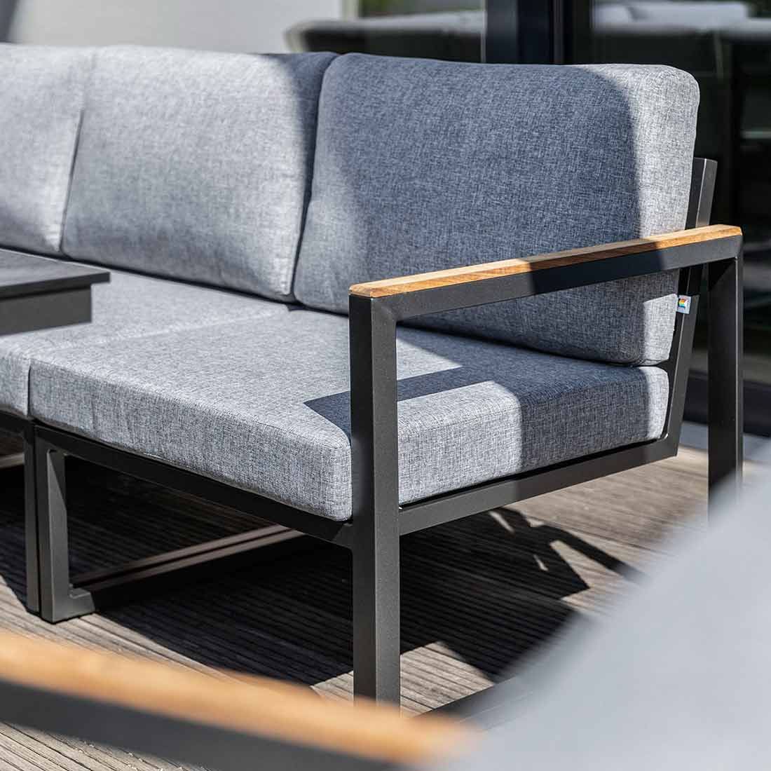 Spise-loungesett Ocean Skid aluminium/olefin antrasitt - Kettler