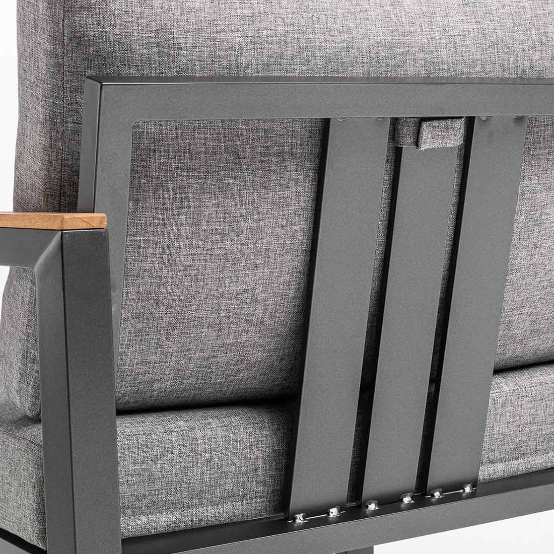 Spise-loungesett Ocean Skid aluminium/olefin antrasitt - Kettler