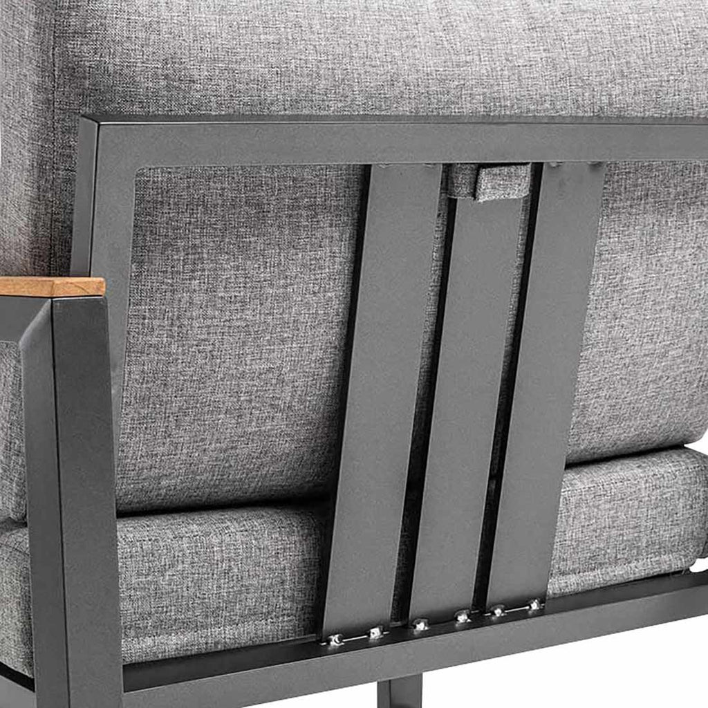 Spise-loungesett Ocean Skid aluminium/HPL antrasitt - Kettler