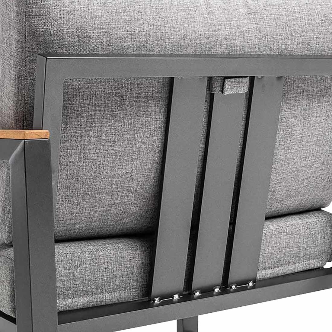 Spise-loungesett Ocean Skid aluminium/HPL antrasitt - Kettler