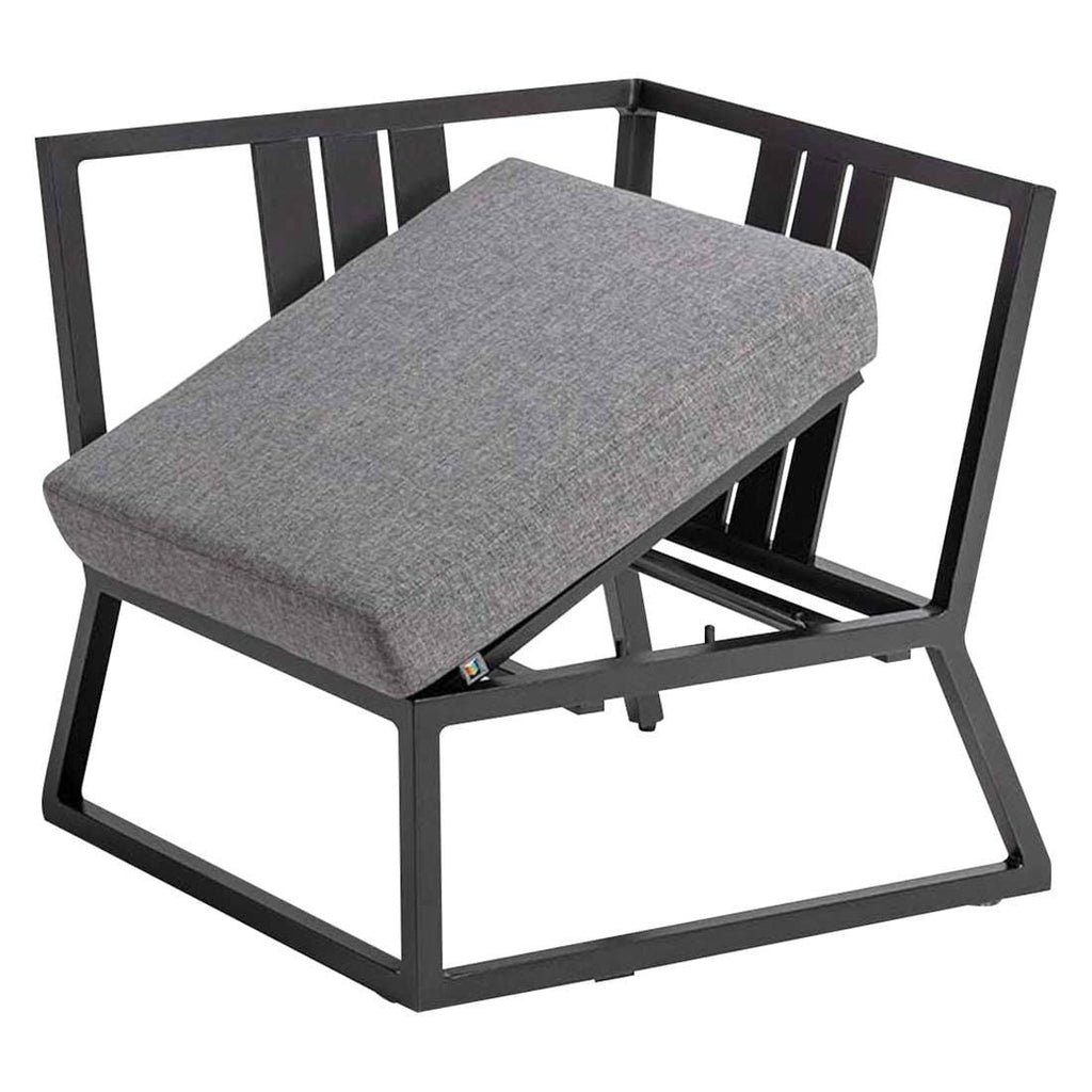 Spise-loungesett Ocean Skid aluminium/HPL antrasitt - Kettler
