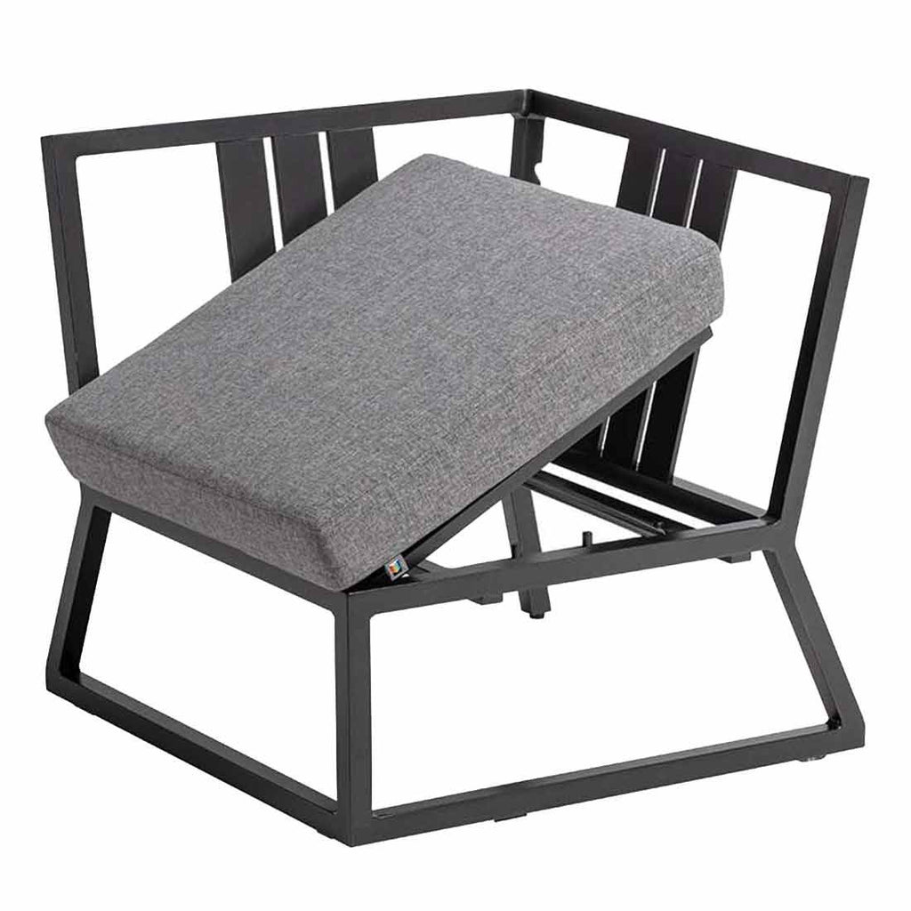 Spise-loungesett Ocean Skid aluminium/olefin antrasitt - Kettler