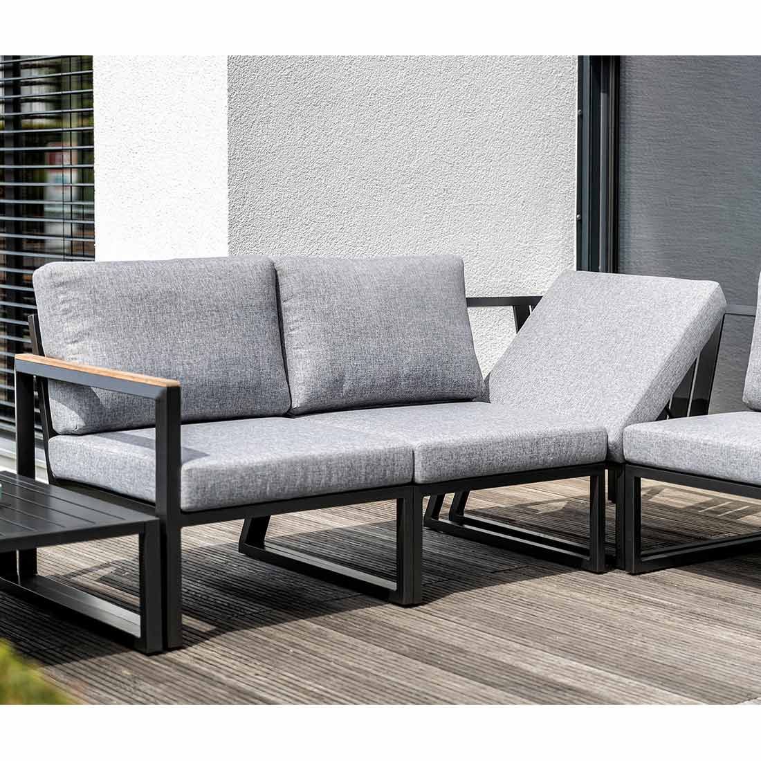 Spise-loungesett Ocean Skid aluminium/olefin antrasitt - Kettler